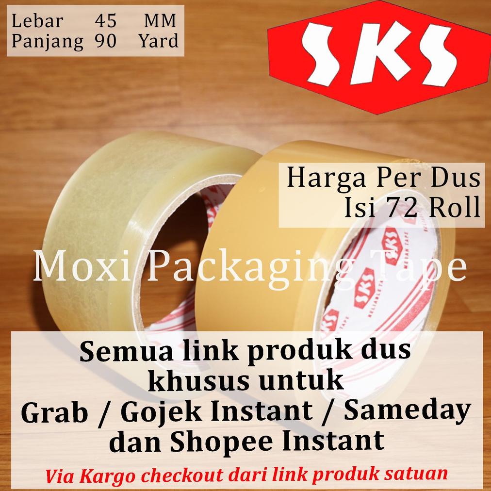 

[(BAYAR DITEMPAT) Lakban Bening / Coklat DUS 90 Yard 2 inch