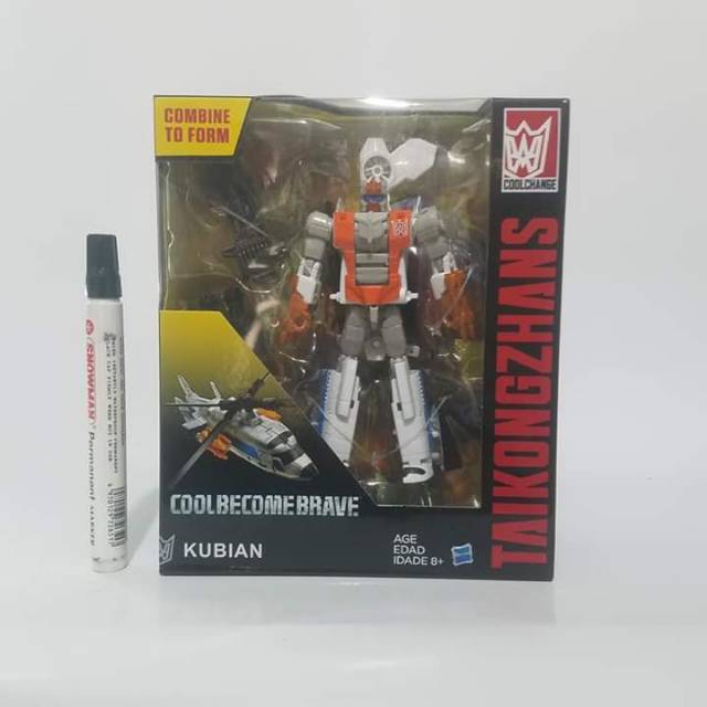 Mainan action figure 
Transformer Coolbecomebrave box
alpha bravo transformers
Taikongzhan kubian