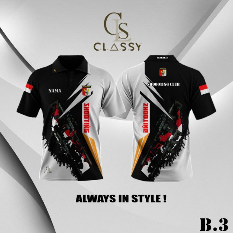 Classy Original Baju PERBAKIN Jersey Olahraga Menembak