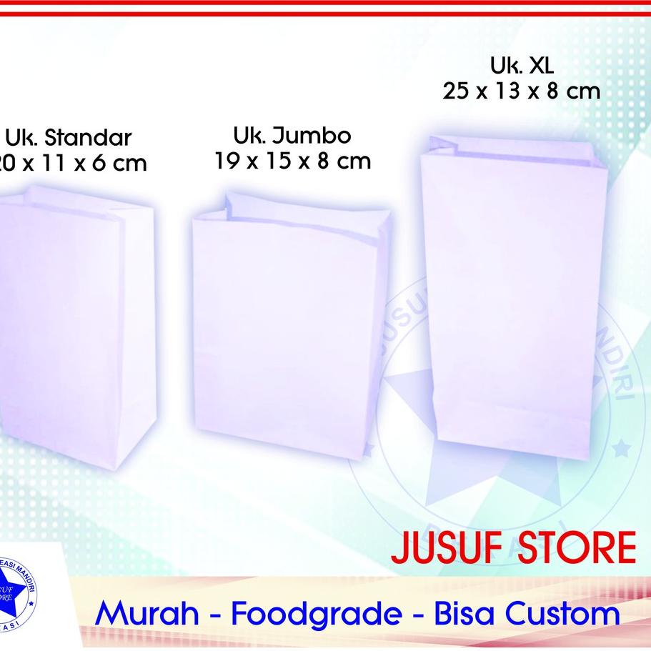 

☇ Kantong | paperbag Lipat Dalam foodgrade isi 100 pcs ✰