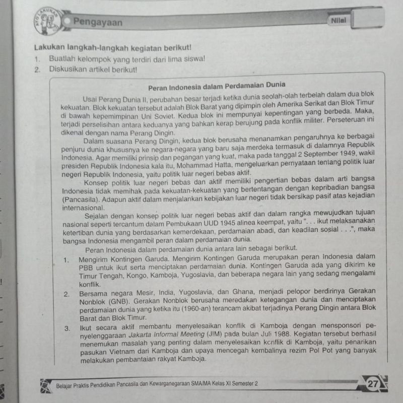 LKS pendidikan pancasila dan kewarganegaraan SMA/MA kelas XI 11 semester 2 | viva pakarindo-5