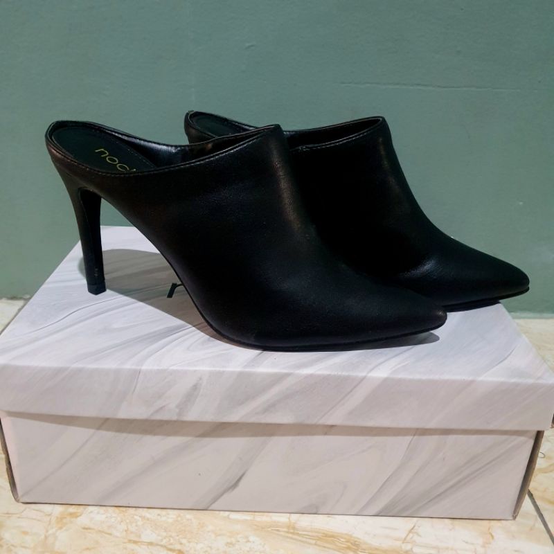 Sepatu Sandal New Noche Black Heels Kokoh Nyaman Size 38