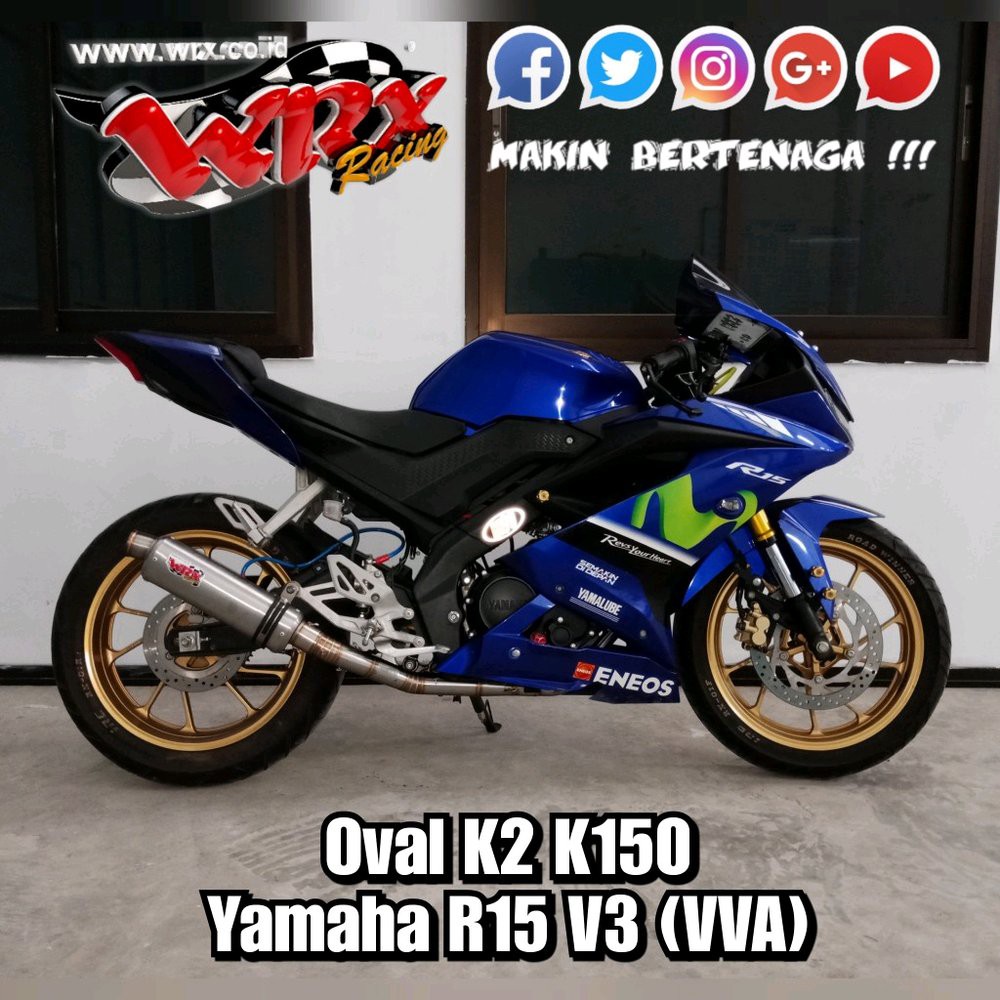 knalpot WRX oval K150 K2  yamaha R15 V3  VVA Murah bac 7917