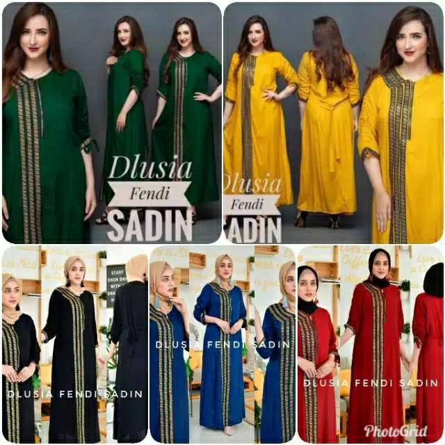 DASTER ARAB FENDI SERUT RESLETING DEPAN BUSUI | SANTUNG SUPER GRADE A| MUSLIMAH LENGAN SERUT