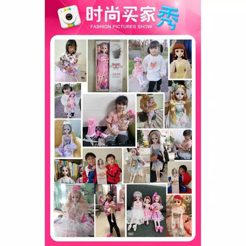 Ready 60cm Boneka BJD Princess Fashion Blink Eye + Bonus