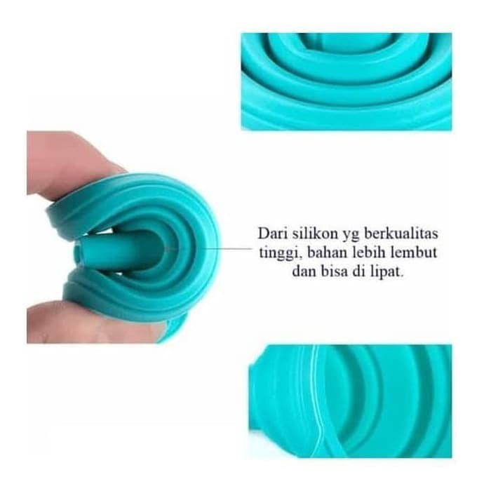 Corong Air Bulat Silikon FLEXIBLE / Lipet Portable Foldable Silicone Mini Funnel / Corong Minyak