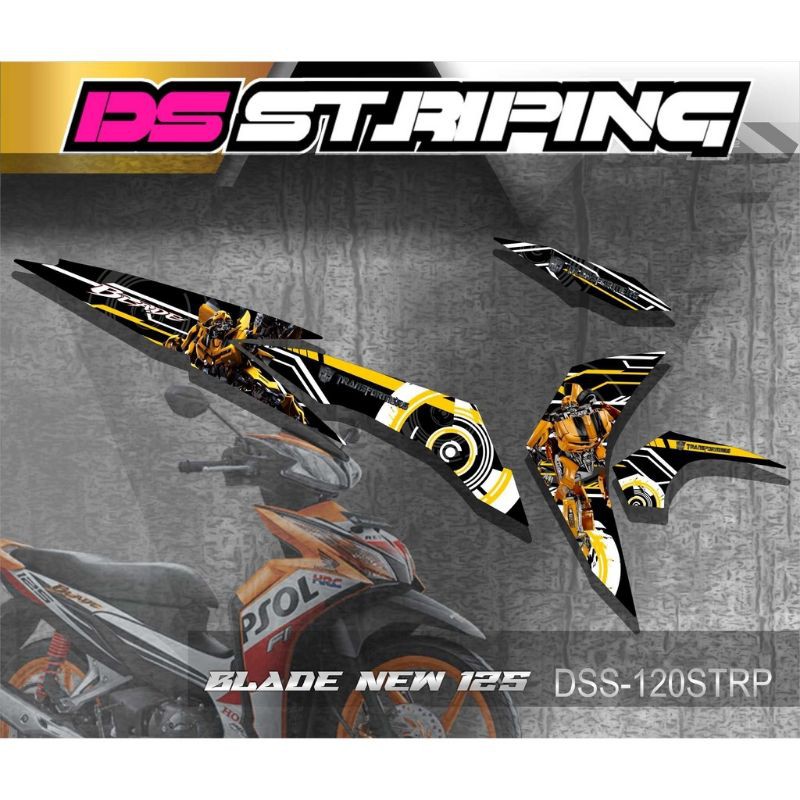 00120 striping dtiker list variasi honda Blade New motif transformer