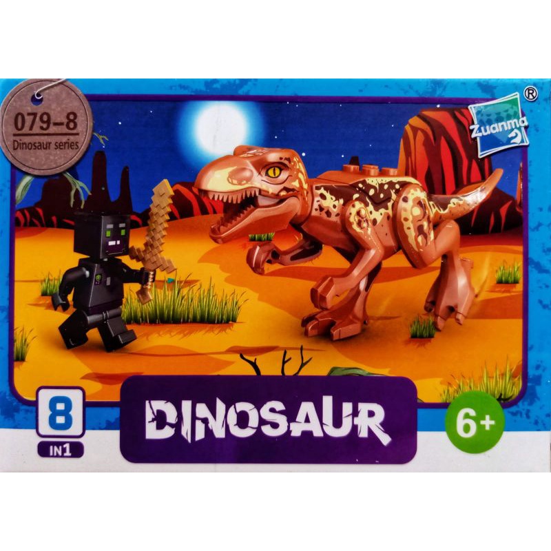 mainan anak lego mine craft world minicraft SATU PAKET ISI 3 KARAKTER FIGURE LQS 62101 mini craft minifigure block mini figure bricks dunia kotak square marvel naruto ninjago justice league avengers robot rangers dinosaurus tentara army soldier-Minecraft Dino 079-8