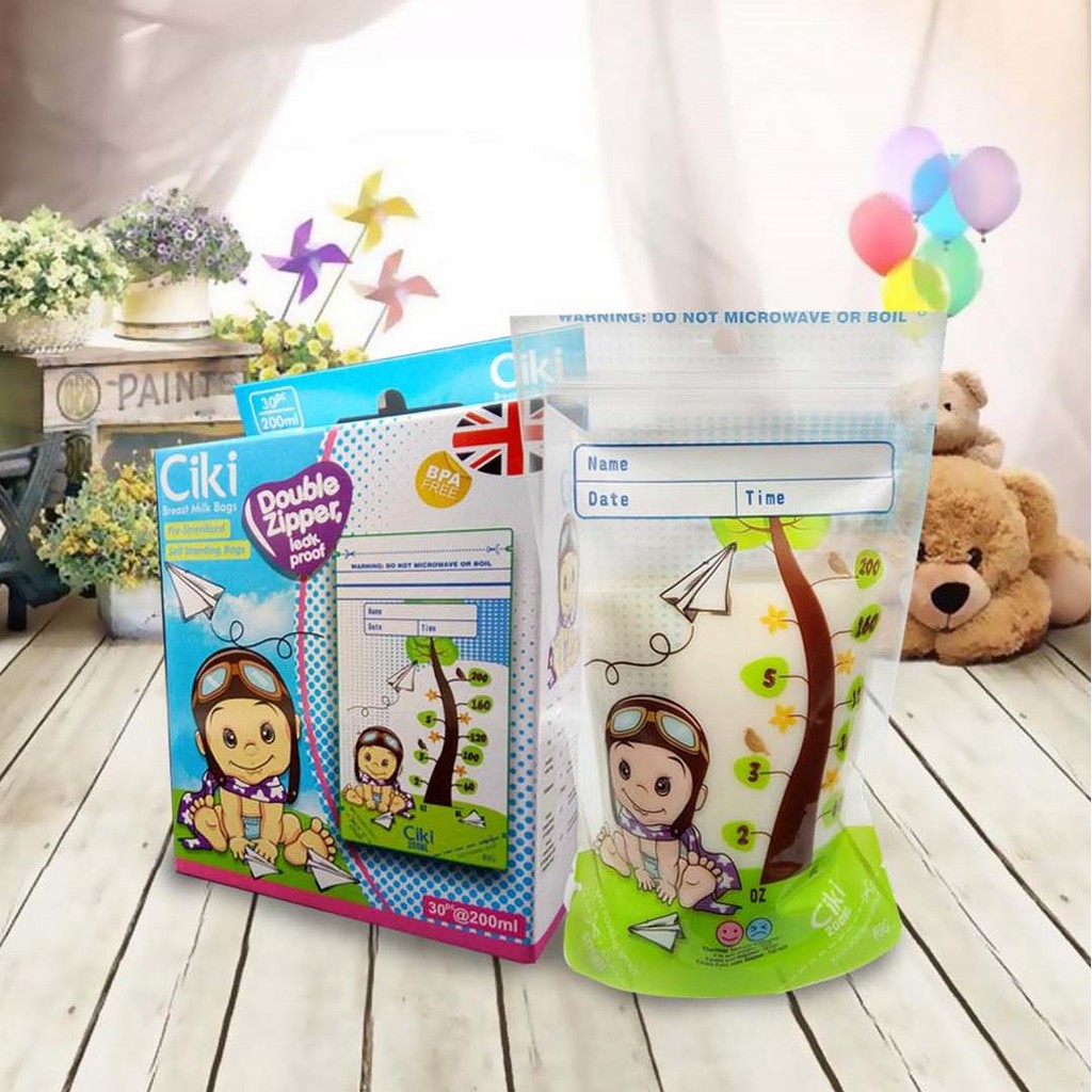 Kantong ASI Steril Ciki 100ml 200ml isi 30 pcs Temperatur Sensor Breastmilk Storage Bag BPA FREE