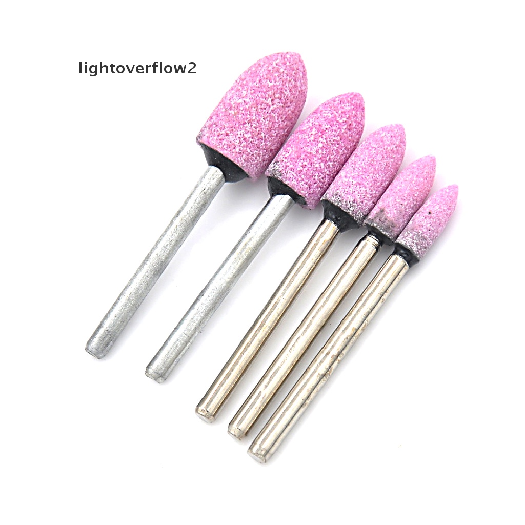 (lightoverflow2) 10pcs Roda Gerinda Putar Bahan Batu Warna Pink