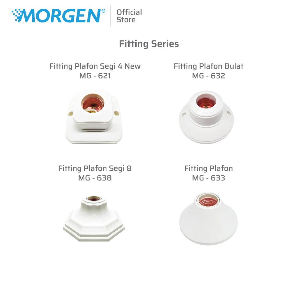 FITTING PLAFON MORGEN SERIES/FITTING PLAFON BULAT/FITTING PLAFON SEGI 4/FITTING LAMPU PLAFON