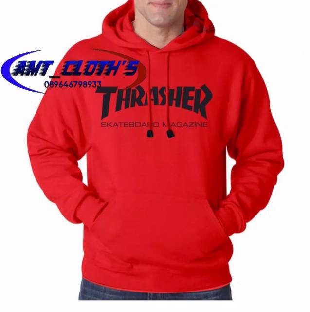 SWEATER HOODIE THRASHER// FLEECE COOTTON