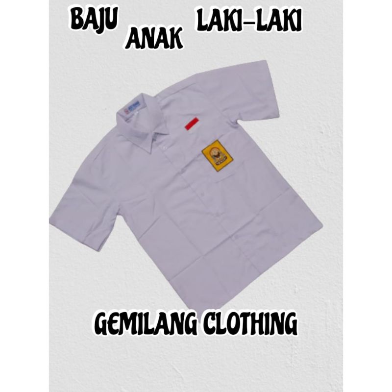 BAJU PUTIH PENDEK SMP // SERAGAM SEKOLAH LAKI-LAKI KELAS 1 SAMPAI 3 SMP // Gemilang clothing