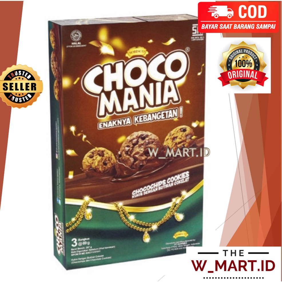 

CHOCO MANIA BISKUIT COKLAT CHOCO CHIPS KUE KERING LEBARAN HAMPERS VALENTINE 207 GR