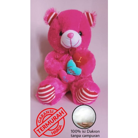 Boneka Teddy Bear Lucu Bear L Pink Fanta Boneka Beruang Bear Love