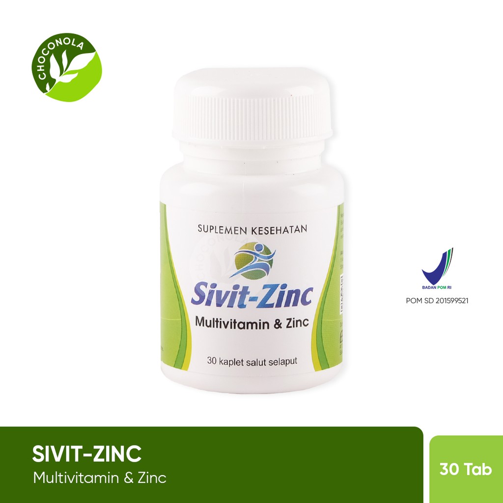 Sivit Zinc Multivitamin dan Zinc isi 30 tablet