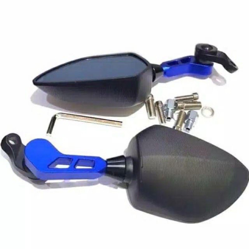 Spion Motor Model DUCATI Universal Buat Semua Motor Yamaha & Honda Bisa-Biru