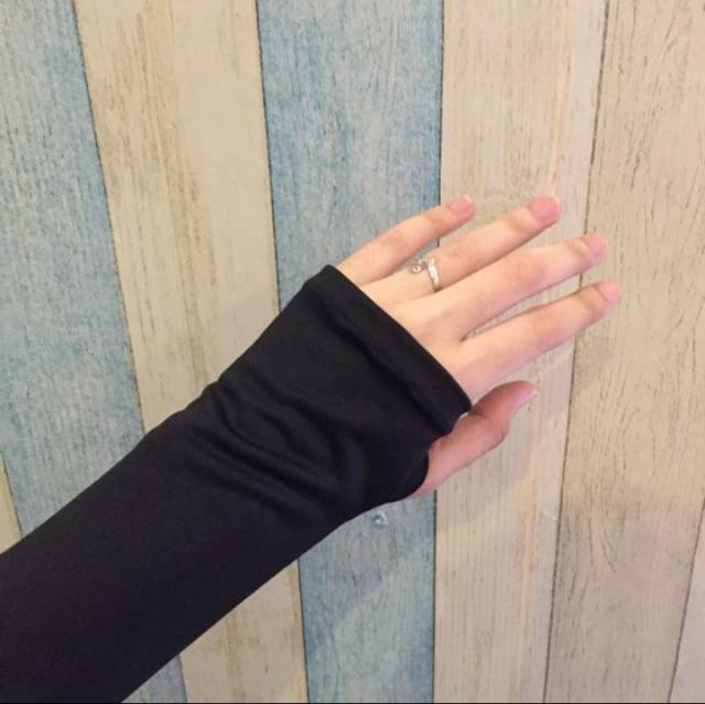 Handsock jempol polos/manset tangan/handsock polos Manset Hijab Wanita