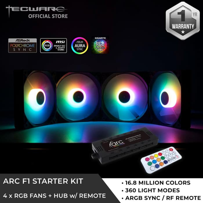 TECWARE ARC Spectrum F1 [4FAN] RGB 120MM Addressable Controller Remote