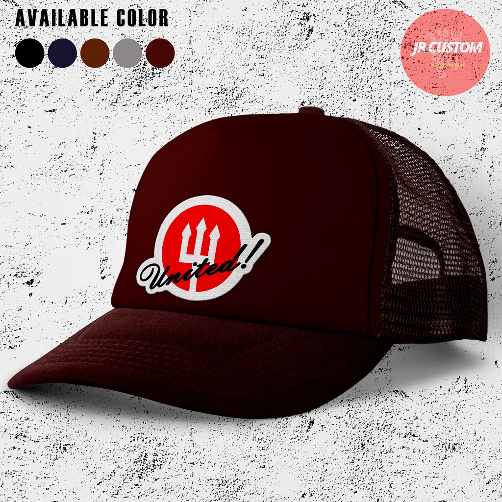 Trucker Hat United / Topi United /  Topi Jaring United / Topi Trucker Manchester United