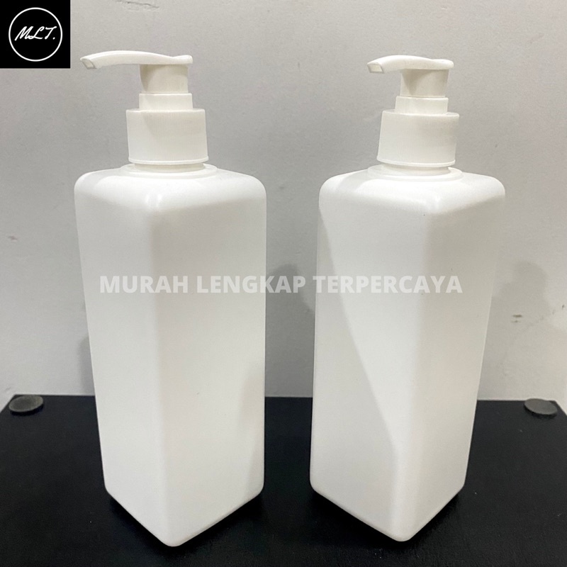 BOTOL PUMP 500ML KOTAK HDPE PUTIH / BOTOL KOTAK PUMP 500ML HDPE PUTIH / BOTOL KOTAK 500ML PENCET POMPA HDPE PUTIH 500 ML POMPA PENCET HDPE PUTIH DOFF HDPE PUTIH POMPA PENCET / BOTOL SABUN KOTAK 500ML PUTIH HDPE DOFF