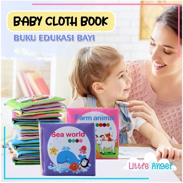 BUKU KAIN MAINAN EDUKASI ANAK Buku Kain Bayi Karakter Anak Balita Belajar Cerita Gambar Edukatif Cloth Education Soft Book