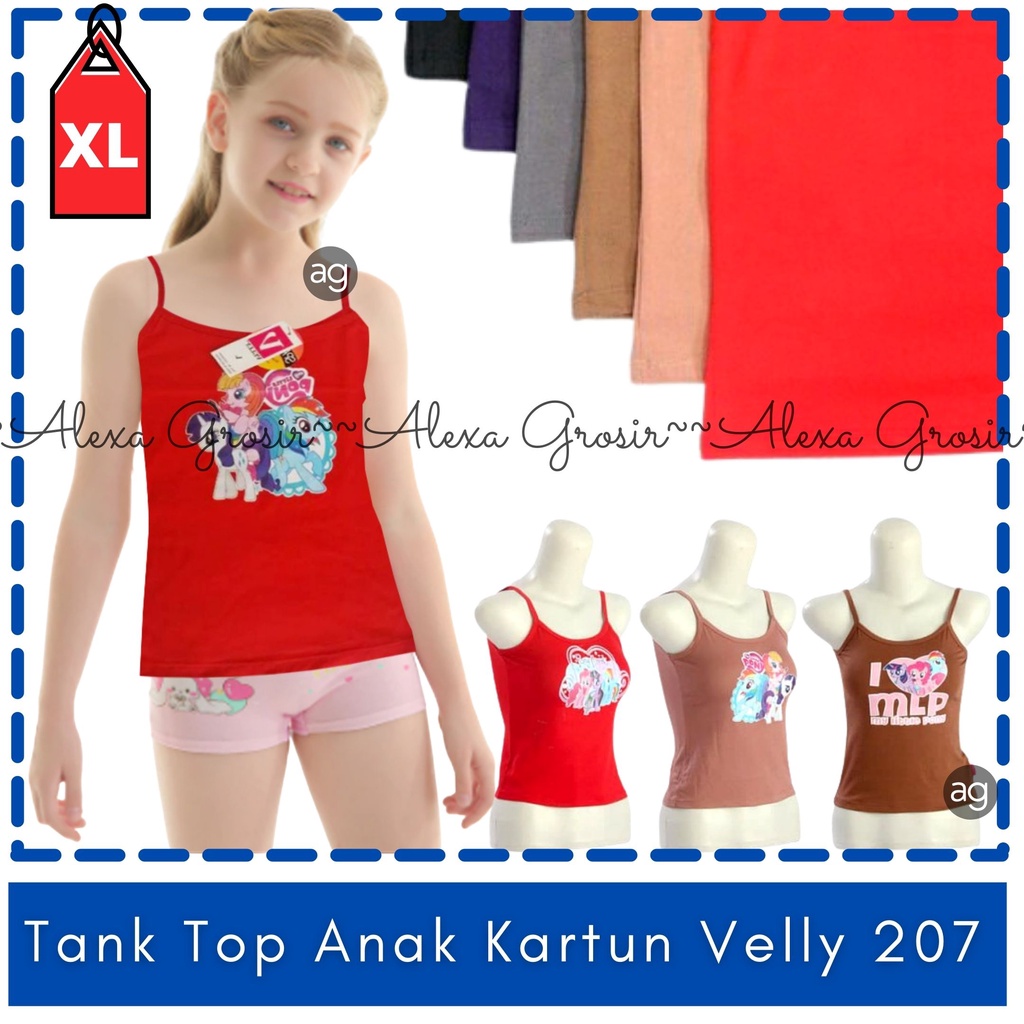 [COD] SD/SMP/remaja Tanktop anak / tanktop anak polos / yukensi velly 207 size XL-ALEXA