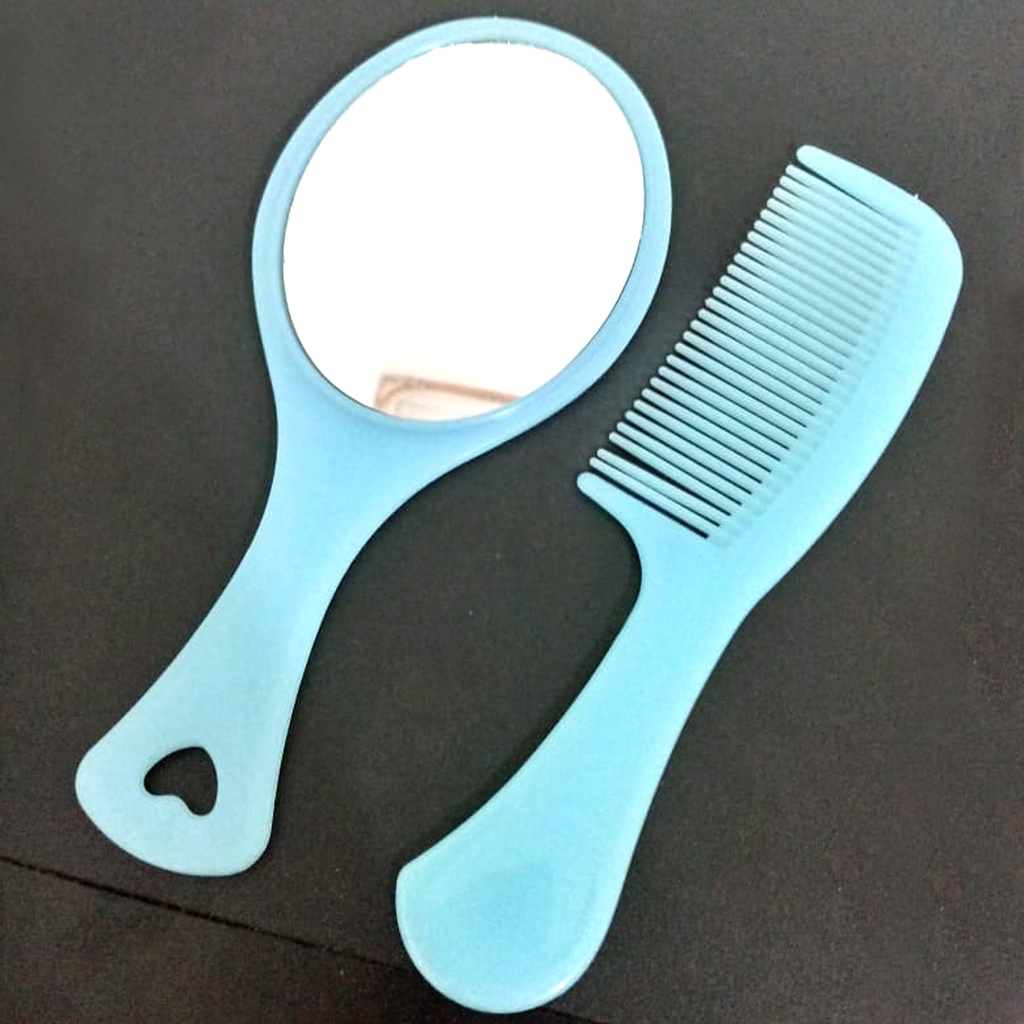 set cermin dan sisir cermin mini korea sisir plastik lentur souvenir pernikahan murah sisir mini