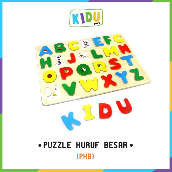 Mainan Puzzle Anak Puzzle Knob Huruf (PART 1) Kidu Toys