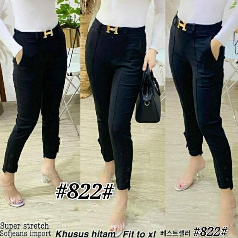 Celana Panjang Wanita SoftJeans Super Stretch Khusus Hitam