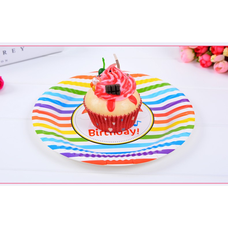 1 PAKET ISI 6 PCS Piring pesta ulangtahun party birthday tray party tableware (4F5) hpa042