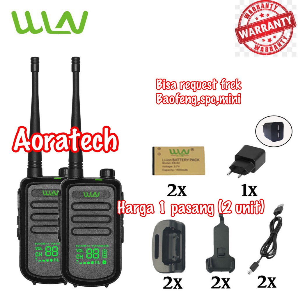 Walkie Talkie HT WLN KDC100U Two-Way Radio KD-C100U (isi 2pcs) - 888 KDC100 KDC-100 ORIGINAL