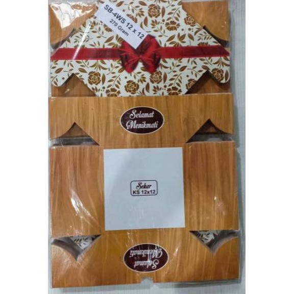 

New Arrival Box Kotak Dus Kue Snack Motif Pita 12x12, 12x14 , 12x16 cm isi 100pcs ,,,