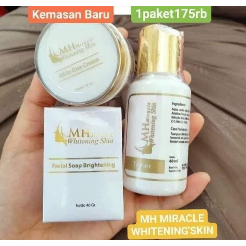 cream MH Miracle whitening skin/skincare BPOM RI/cream kecantikan kulit wajah/cream terbaik dan aman/cream wajah terpercaya