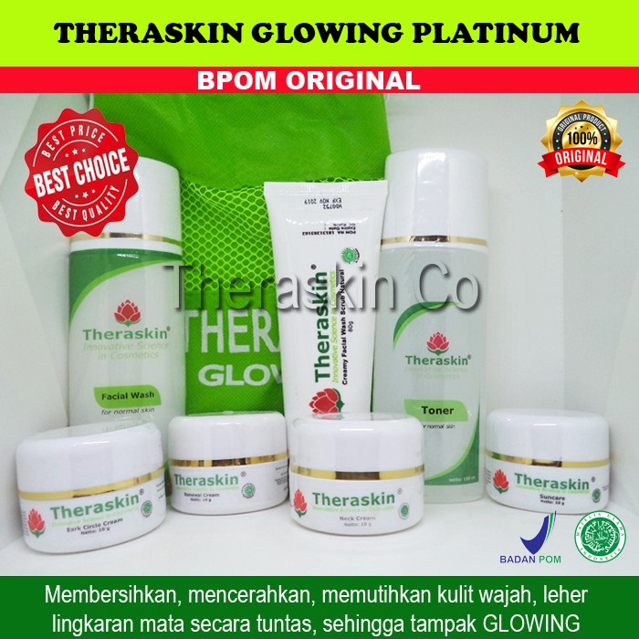 Theraskin Glowing Platinum / Theraskin Glowing Platinum BPOM Original / Paket Theraskin Glowing