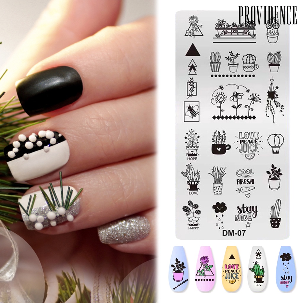 Providence Cetakan Kuku DIY Bahan Stainless Steel Untuk Nail Art