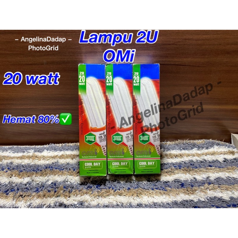 Lampu 2U OMi 10 watt Lampu Kamar Mandi Murah Putih