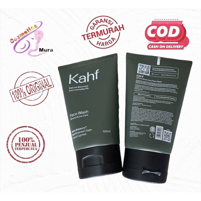 [oil&amp;acne care] kahf face wash oil and acne care 100 gr - sabun wajah kahf acne and oil care defence