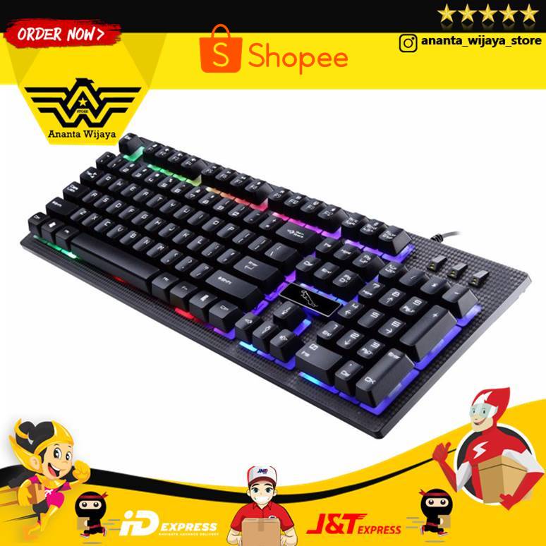 Leopard Gaming Keyboard LED RGB - G20 - Black / keyboard PC / Laptop / komputer