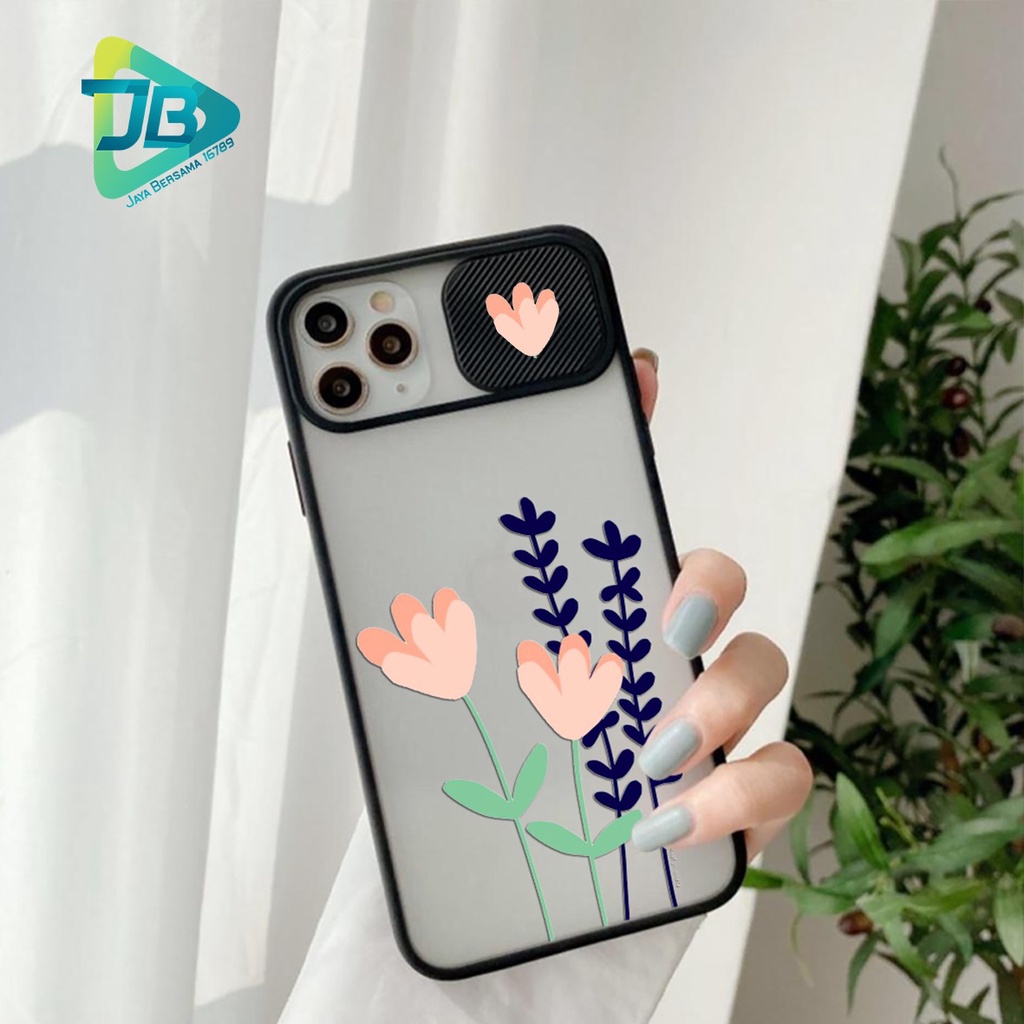 SOFTCASE SLIDE KAMERA FLORAL OPPO VIVO SAMSUNG XIAOMI REALME IPHONE ALL TYPE JB4969
