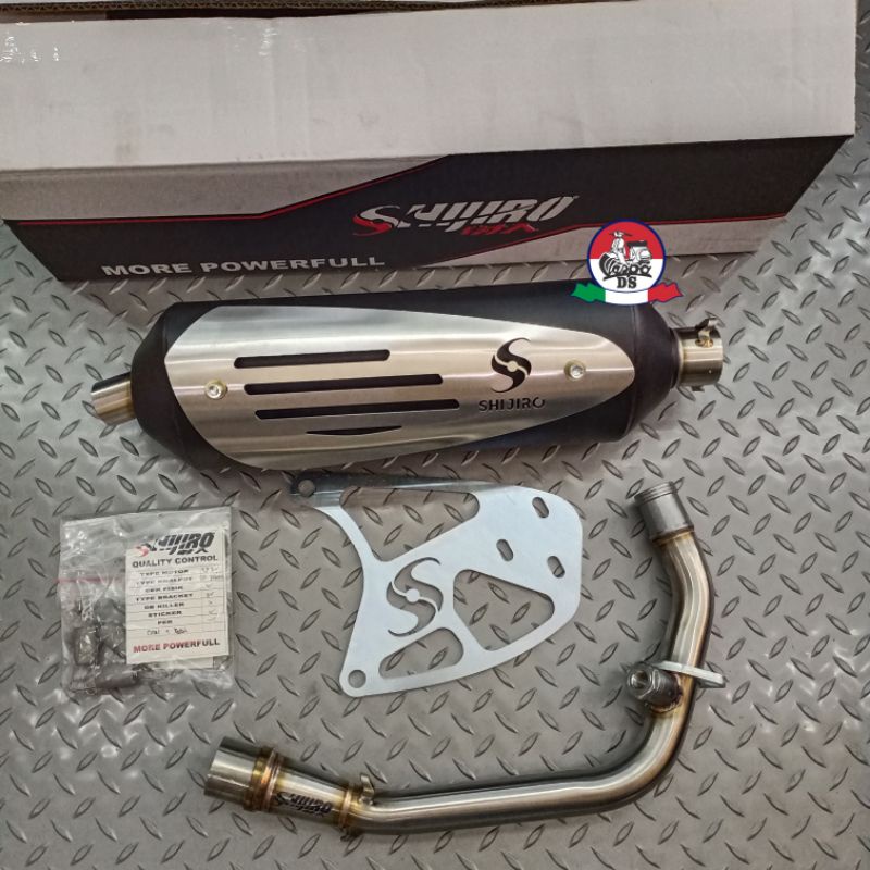 Knalpot Shijiro Standar Racing Vespa Sprint Primavera S LX LXV