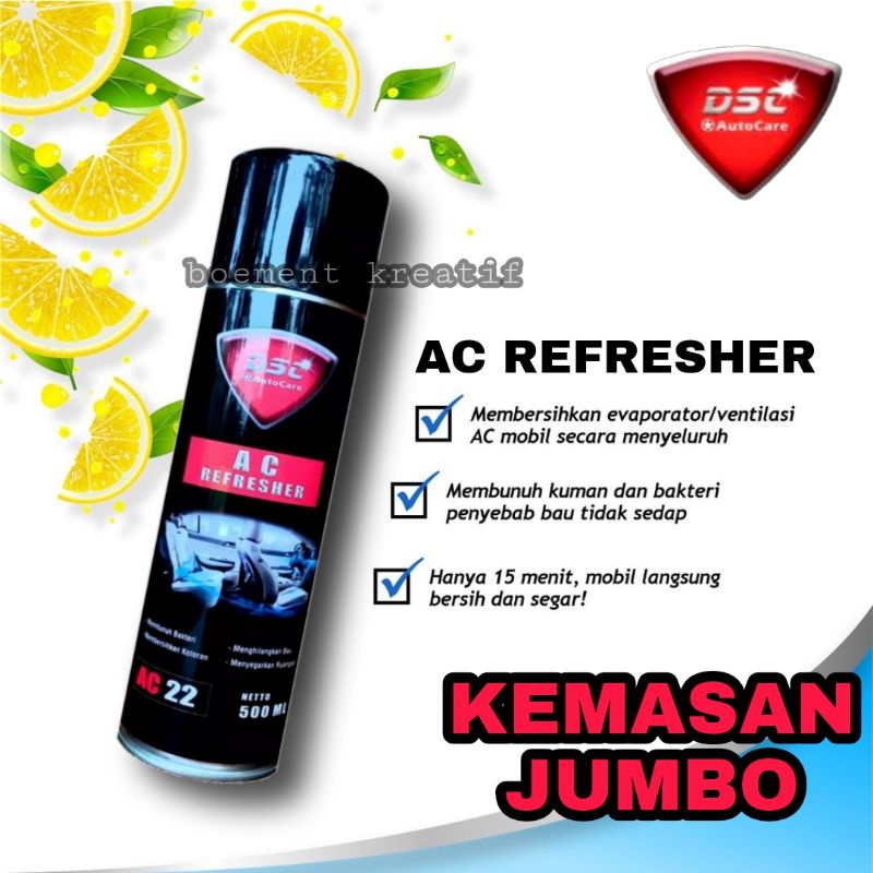 Ac refresher Mobil / Pembersih ac mobil / penyegar udara mobil / Penghilang bau apek jumbo 500 ml