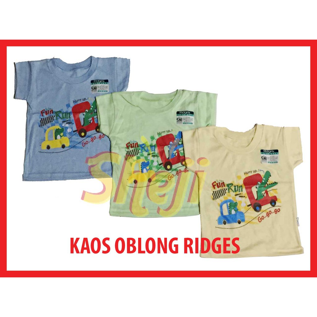 Kaos Anak Oblong Ridges Baju Harian 1 set isi 3 pcs