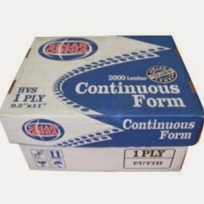 

Termurah Paperline Continuous Form 9 1/2 X 11 1 Ply (K1) | Kertas Komputer Offic