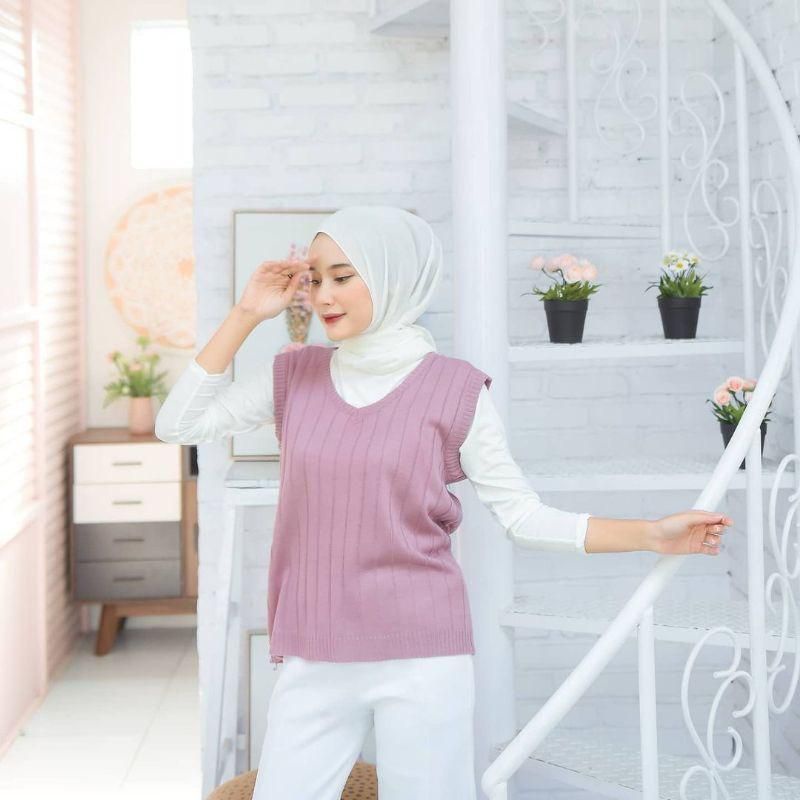 Basic Vest Rajut/Vest Rajut diskon/Vest rajut lucu