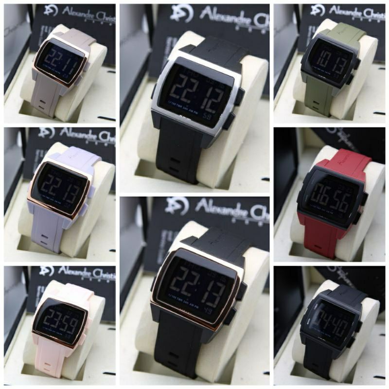Jam Tangan Alexandre Christie 9343 Digital Unisex Original