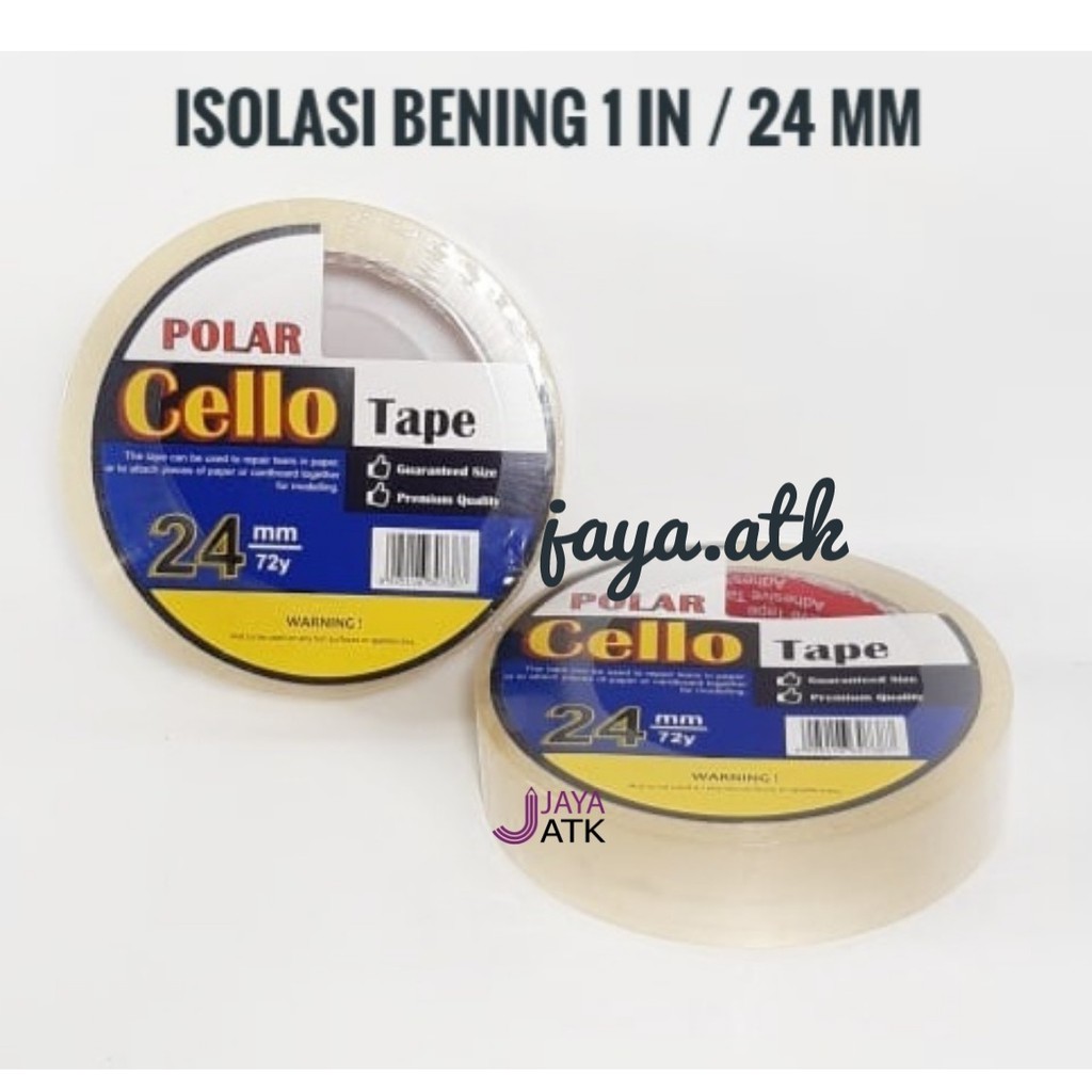 ISOLASI 1 INCH / ISOLASI 24 MM 72 YARD / SELOTIP SOLATIP / ISOLASI 24 MM 1 INCH POLAR ISOLASI 24MM