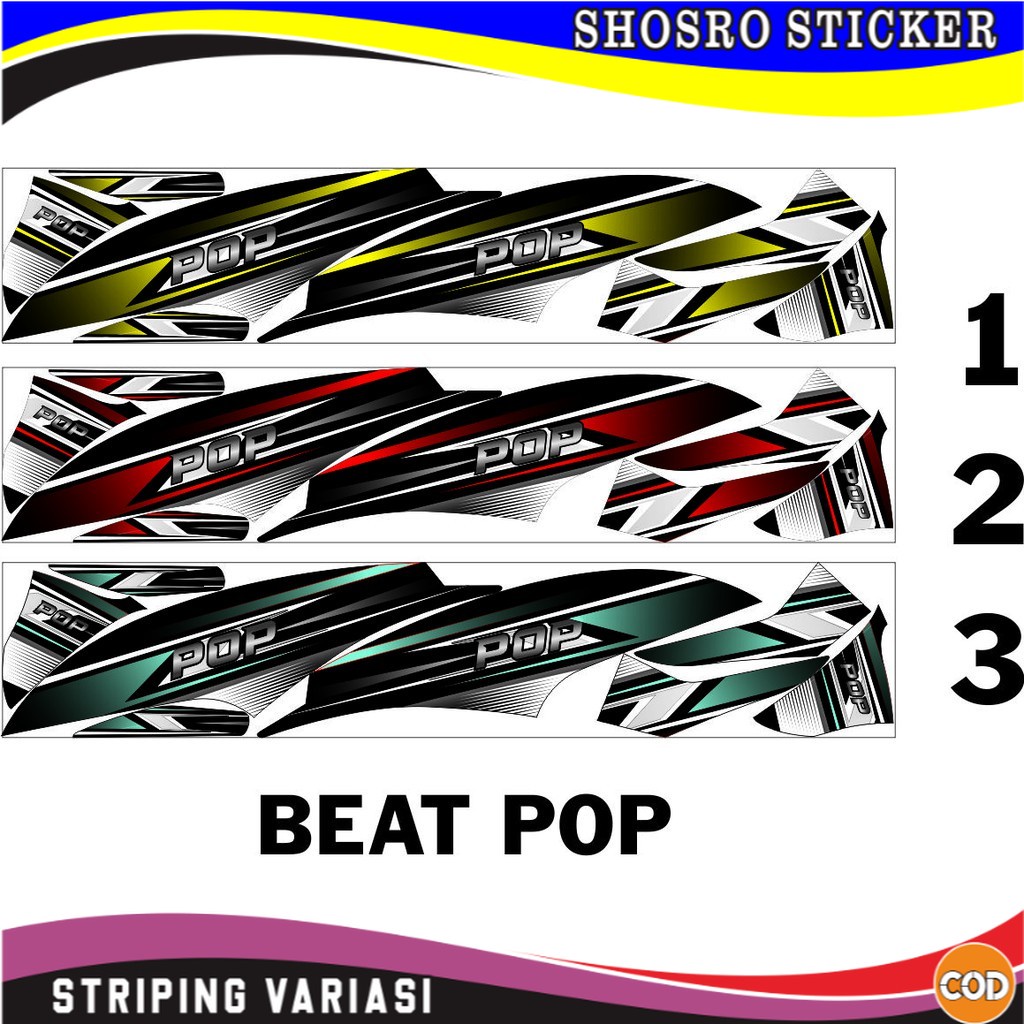 COD / STRIPING THAILOOK MOTOR BEAT 2014-2016 VARIASI SETIKER-STRIPING MOTOR BEAT POP VARIASI MOTIF