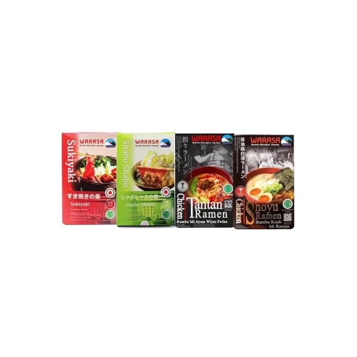 

Warasa Bumbu Jepang Instant Shabu2 / Sukiyaki / Tantan Ramen & Chicken Shoyu Ramen 60gr.