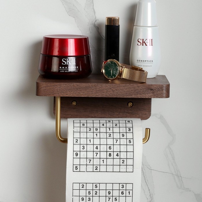 Tempat Tissue Toilet Tempel / Tempat Tisue Kamar Mandi/ Gantungan Tisue Kamar Mandi Kayu Minimalis